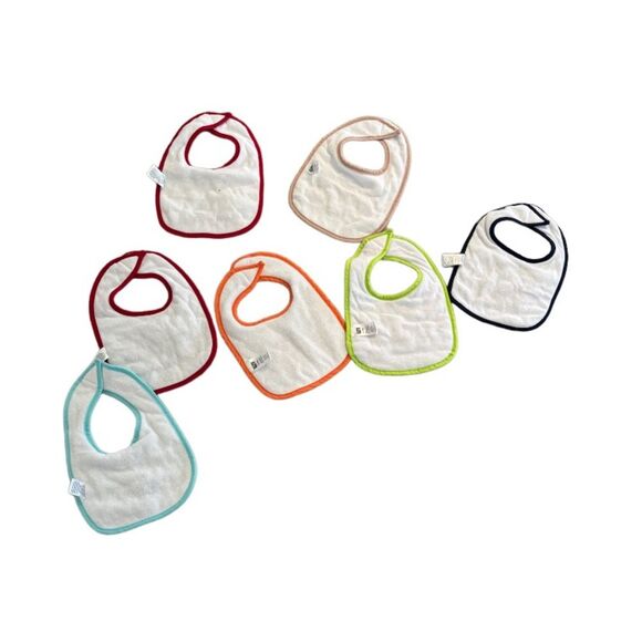 HB Baby’s First Set of 7 Bibs For Boy or Girl Unisex - Picture 2 of 7